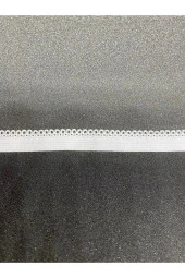 Lastik BEYAZ faredişi desenli 8mm- 5mt iç çamaşır Lastiği 1 Paket 5Mt - 2