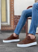 BA0104 Bağcıklı Taba Ekose Spor Klasik Erkek Ayakkabı - 2