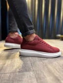 Yüksek Taban Günlük Ayakkabı 045 Bordo (Beyaz Taban) - 3