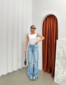 Premium Baggy Yırtmaç Kot Pantolon thumbnail 5