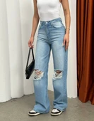 Premium Baggy Yırtmaç Kot Pantolon thumbnail 1