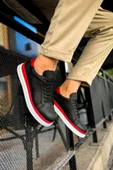 CH979 Santoni GBT Spor Erkek Ayakkabı SIYAH/KIRMIZI thumbnail 1