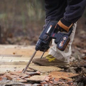 WORX WX381 20Volt 4.0Ah. 2J Li-ion Tek Akülü Şarjlı Profesyonel SDS-Plus Pnömatik Kırıcı/Delici + 3 Parça Delme Ucu - 3