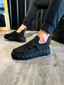 Yüksek Taban Günlük Süet Ayakkabı 1025 Siyah (Siyah Taban) - 3