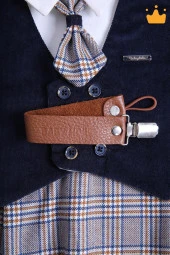 Babyhola Hakiki Deri Emzik Askısı Zinciri Özel Ambalajlı Bebek Hediyelik Taba 1072 - 1