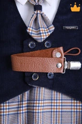 Babyhola Hakiki Deri Emzik Askısı Zinciri Özel Ambalajlı Bebek Hediyelik Taba 1072 - 4