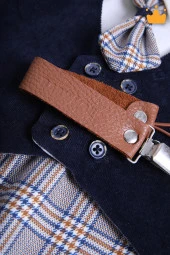 Babyhola Hakiki Deri Emzik Askısı Zinciri Özel Ambalajlı Bebek Hediyelik Taba 1072 - 5