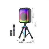 Nodar NDR102B Bluetooth Hoparlör 12 İnç Rgb Led & Mikrofon & Kumanda & Woofer & Tweeter - 4