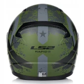 LS2 Rapıd 2 Thunder Bırds Kapalı Motosiklet Kaskı Mat Yeşil-siyah-gri - 4