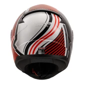LS2 Rapid 2 Extra Kapalı Motosiklet Kaskı Beyaz-Kırmızı - 4