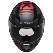 LS2 Rapıd 2 Xtreet Kapalı Motosiklet Kaskı Mat Siyah-kırmızı - 2