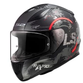 LS2 Rapıd 2 Cırcle Kapalı Motosiklet Kaskı Mat Siyah-kırmızı - 1