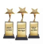 Kişiye Özel Mezuniyet Gold Yıldız Büyük Boy Oskar Ödülü HK2219 thumbnail 1