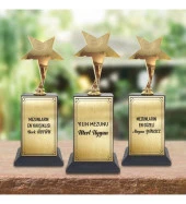 Kişiye Özel Mezuniyet Gold Yıldız Büyük Boy Oskar Ödülü HK2219 thumbnail 6