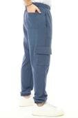 Erkek Kargo Cepli Jogger Eşofman Altı İndigo - 4