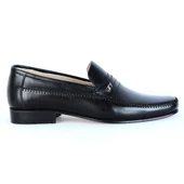 Tek Yıldız 02 Siyah Kösele %100 Deri Erkek Klasik Ayakkabı thumbnail 2