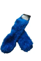 mavi peluş çorap - 1