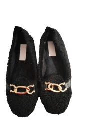 peluş kumaş ev ayakkabısı - 2