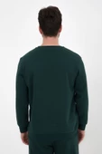 Erkek Baskılı Sweat Yeşil - 4