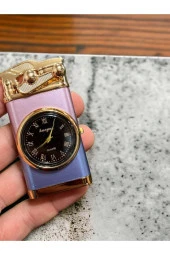 RÜZGAR GEÇİRMEZ SAATLİ METAL LÜX ÇAKMAK - 1