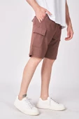Erkek Pamuk Karışımlı Oversize Bermuda - 3