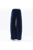 Kadın Oversize Bol Paça Pantolon Lacivert - 5