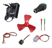 Adaptörlü Motor Pervane Buzzer Led Elektrik Deney Seti - Öğrenci Elektrik Devresi - 1