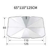 Araç Oto Güneşlik Katlanabilir Şemsiye Ön Cam Güneşlik 125cm-65cm - 4