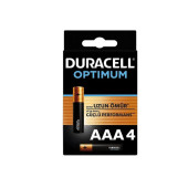 Duracell Optimum 4'lü Alkalin AAA İnce Kalem Pil - 1