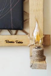 RUSTİK IŞIKLI Camii Kanvas Rustik Tablo O - 4