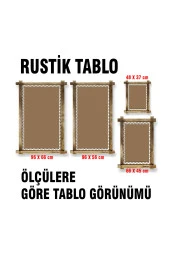 RUSTİK IŞIKLI Camii Kanvas Rustik Tablo O - 5