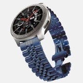 Samsung Galaxy Watch 3 45mm S3 Gear Watch Uyumlu Rolex Tasarım Kordon - 7