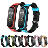 Xiaomi Mi Band 5 6 7 Uyumlu Delikli Spor Silikon Kordon Kayış - 1