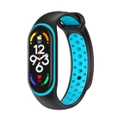 Xiaomi Mi Band 5 6 7 Uyumlu Delikli Spor Silikon Kordon Kayış - 6