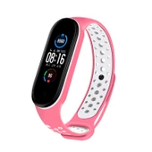 Xiaomi Mi Band 5 6 7 Uyumlu Delikli Spor Silikon Kordon Kayış - 7