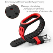 Xiaomi Mi Band 5 6 7 Uyumlu Delikli Spor Silikon Kordon Kayış - 3
