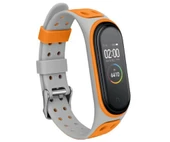 Xiaomi Mi Band 5 6 7 Uyumlu Delikli Spor Silikon Kordon Kayış - 9
