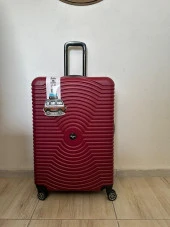 Valiz Seti Üçlü Abs Kırmızı - 1