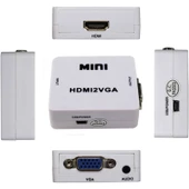 HDMI to VGA dönüştürücü playstation PS3 - PS4 Uyumlu hdmı -vga çevirici - 4