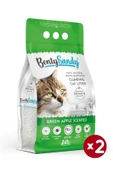 BentySandy Elma Kokulu Topaklanan İnce Taneli Kedi Kumu 10Lx2 - 1