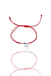 Gümüş rodyumlu zirkon taşlı nazarlı kirpikli göz ipli şans bileklik SGTL12443RODAJ thumbnail 2