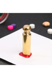 Mühürcüm Boş Mum Mühürü Pirinç Silindir Sütun Damga 15x40 mm R5799PH1540 - 2