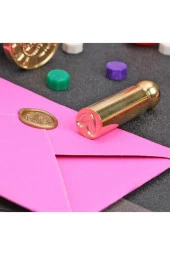 Mühürcüm Boş Mum Mühürü Pirinç Silindir Sütun Damga 15x40 mm R5799PH1540 - 3