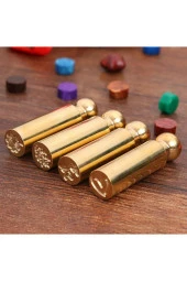 Mühürcüm Boş Mum Mühürü Pirinç Silindir Sütun Damga 15x40 mm R5799PH1540 - 4