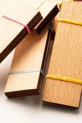 Ahşap Mum Fitili + Yapışkanlı Sehpa - 20 Adet ( 25mm x 75mm x 0,5mm ) thumbnail 6