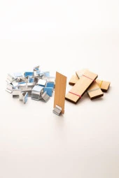 Ahşap Mum Fitili + Yapışkanlı Sehpa - 30 Adet ( 25mm x 75mm x 0,5mm ) thumbnail 1