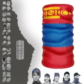 Mongolia Bayrak Boyunluk Bere Bandana Maske Bone Toka Saçbandı - 1