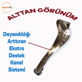 Masa Yükseltici Tv Ünitesi Konsol Koltuk Ayağı Mobilya Ayakları Ayağı Metal Ayak 20 Cm Krom - 4