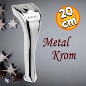 Masa Yükseltici Tv Ünitesi Konsol Koltuk Ayağı Mobilya Ayakları Ayağı Metal Ayak 20 Cm Krom - 1