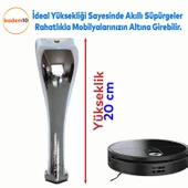 Masa Yükseltici Tv Ünitesi Konsol Koltuk Ayağı Mobilya Ayakları Ayağı Metal Ayak 20 Cm Krom - 5